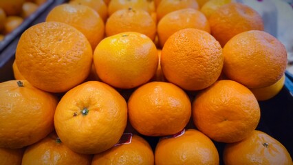 bunch of oranges in the market