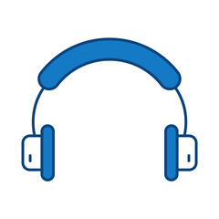 Music Blue Line Icon. Fitness, Health, Healthy Lifestyle, Wellbeing, Exercise, Health Care, Sport, Workout Editable Stroke Vector Illustration