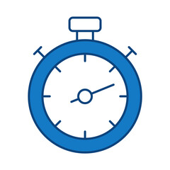 Stopwatch Blue Line Icon. Fitness, Health, Healthy Lifestyle, Wellbeing, Exercise, Health Care, Sport, Workout Editable Stroke Vector Illustration