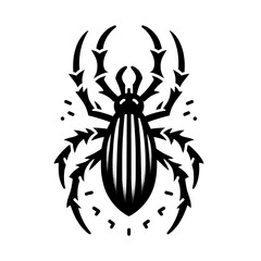 ‎Create a stag beetle silhouette vector style with white background