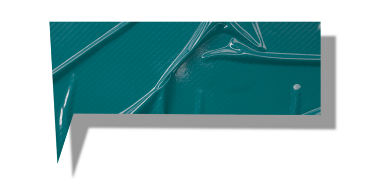 Green speech bubble crumpled paper isolated on transparent background