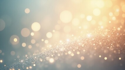 Abstract ethereal glow with bokeh lights and sparkling dust, creating a magical atmosphere.