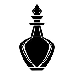 elegant perfume bottle flat design vector illustra