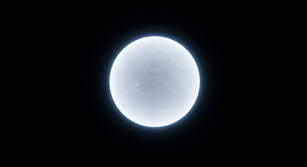 Glowing Celestial Body Illuminated Sphere Space Object Cosmic Orb Light Emitting Night Sky Abstract