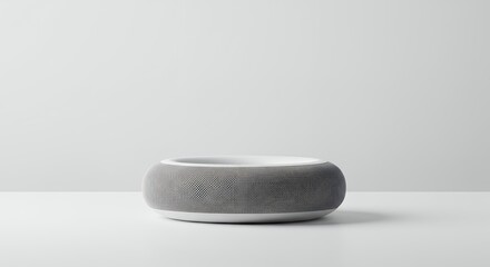 Gray and white ceramic bowl