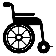 flat wheelchair accessibility icon in simple