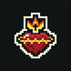 Heart of God Pixel Art Illustration Sticker