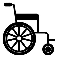 flat wheelchair accessibility icon in simple