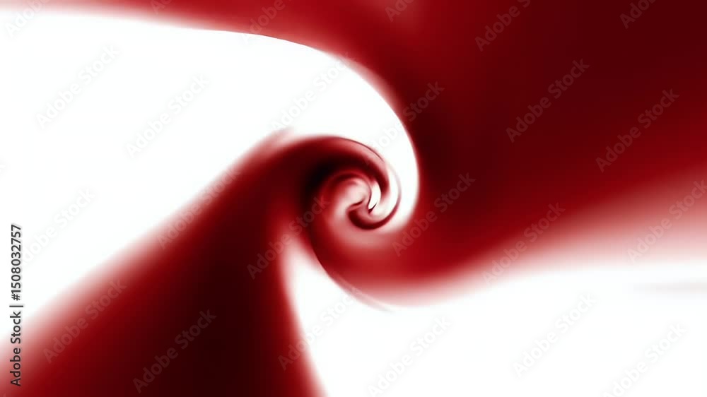 Poster Abstract Crimson Swirl: Dynamic Red and White Vortex Animation