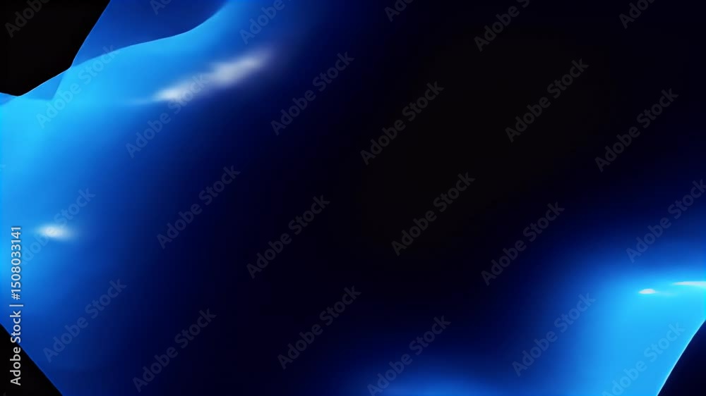 Poster Abstract Blue Wave Motion: Dynamic Gradient Background