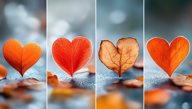 Heart-Shaped Leaves A Journey Through Autumn's Embrace