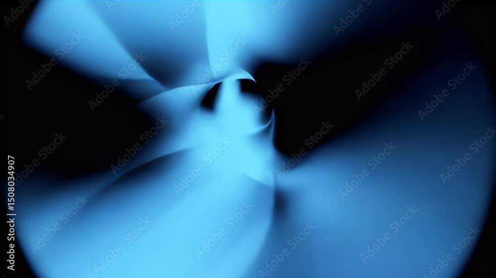 Poster abstract blue vortex: dynamic light and shadow play