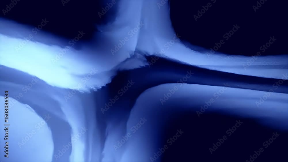 Poster abstract blue swirls: dynamic light and shadow play