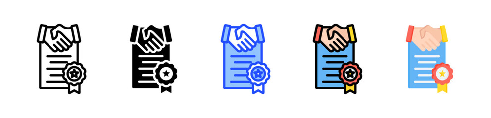 Service Level Agreement Icon Collection With Multiple Styles