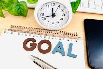 机の上で勉強のゴールを意識する