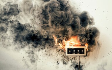 Electrical fire, smoke, damage