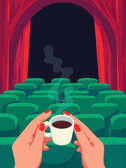 someone holding a mug of coffee in their right hand
