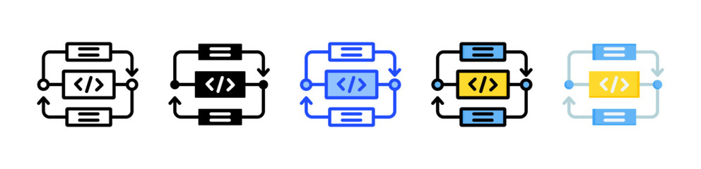 Procedure Icon Collection With Multiple Styles