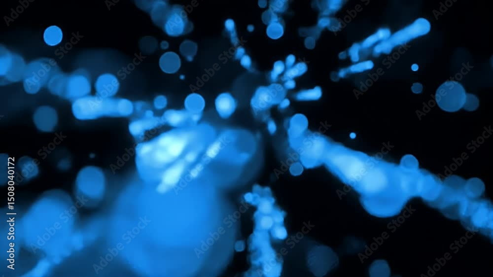 Poster Abstract Blue Light Particles Exploding Dynamically