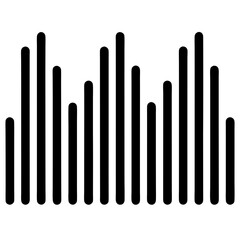 vector music equalizer bars icon in line style