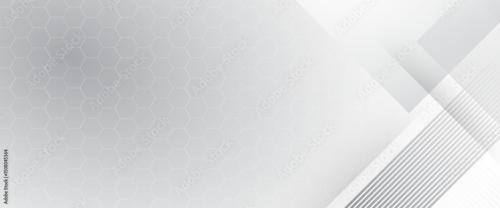 Aufkleber Abstract white and grey triangle overlay texture background. Modern elegant white gray banner background with creative design and shiny lines.Light gray triangle abstract subtle vector background..	