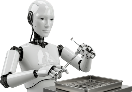 Advanced Medical Robot Handling Surgical Instruments AI Healthcare Technology