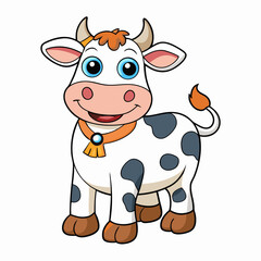 funny cow cartoon