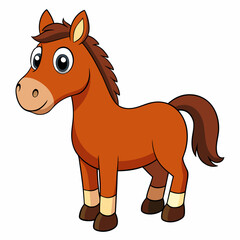 brown horse cartoon