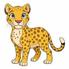 animal, cartoon, tiger, leopard, cat, cheetah, vector, giraffe, wild, illustration, zoo, mammal, jaguar, baby, wildlife, nature, cub, safari, jungle, cute, character, fun, toy, art, predator