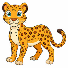cheetah cartoon isolated