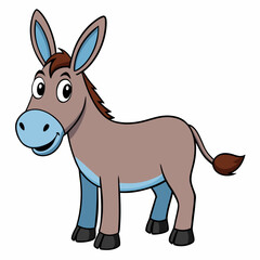 donkey cartoon illustration , mule