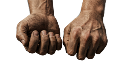 Laborers worn hands tell stories