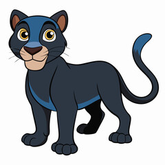 black cat cartoon , panther