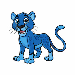 coloring alphabet for kid , panther 