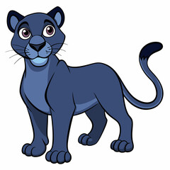 black cat cartoon , panther