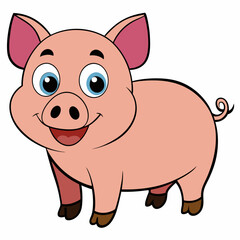Fototapeta premium cartoon pig cartoon