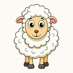 vector illustration of sheep
