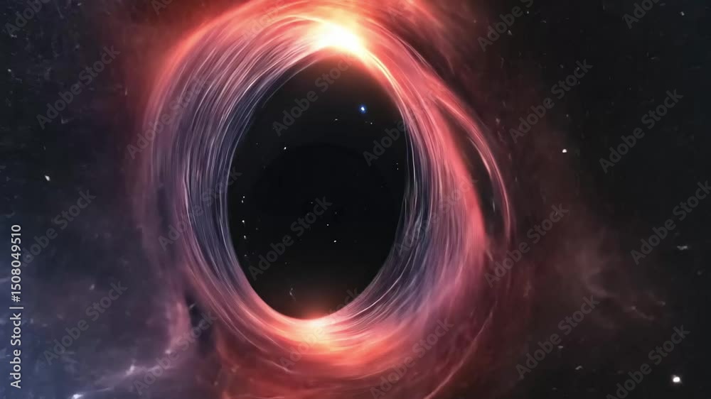 Wall mural exploring the beauty of a black hole in a distant galaxy with stunning cosmic details, black hole in
