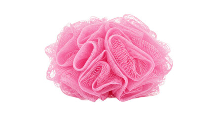 Pink bath puff Textured beauty sponge