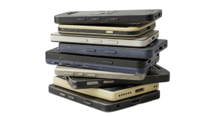 Stack of outdated cellular devices
