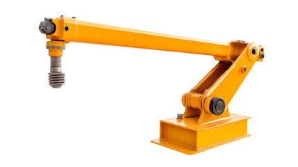 Fototapeta premium A hydraulic jack for lifting heavy building materials, Transparent background, PNG file