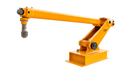 A hydraulic jack for lifting heavy building materials, Transparent background, PNG file