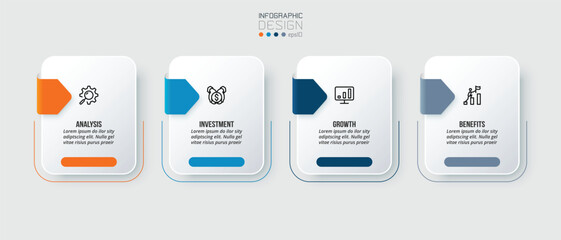 Business concept infographic template with option.
