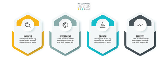 Business concept infographic template with option.
