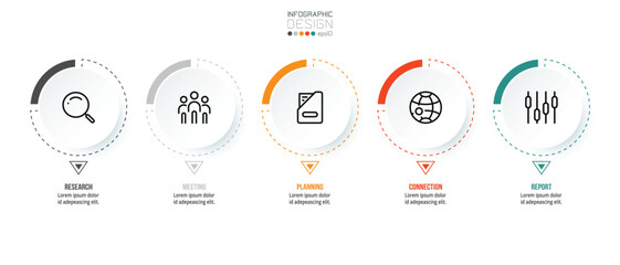 Business concept infographic template with option.
