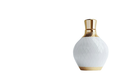 A luxurious body lotion bottle with gold accents,Transparent background, PNG file