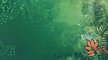 Background design with national theme and green colors