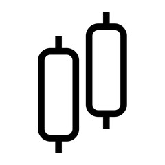 A financial stock market candlestick chart. stock trading candles. financial chart, market trends, investment growth, trading signals, forex market, cryptocurrency trading. Vector illustration concept