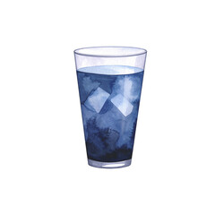 Isolated, clear, cool drinking water in a clean, transparent glass with an effervescent pill for a complete and healthy refreshment