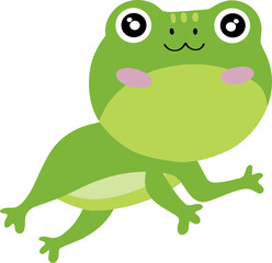 Cute Frog Kawaii Emotional Animal Illustration